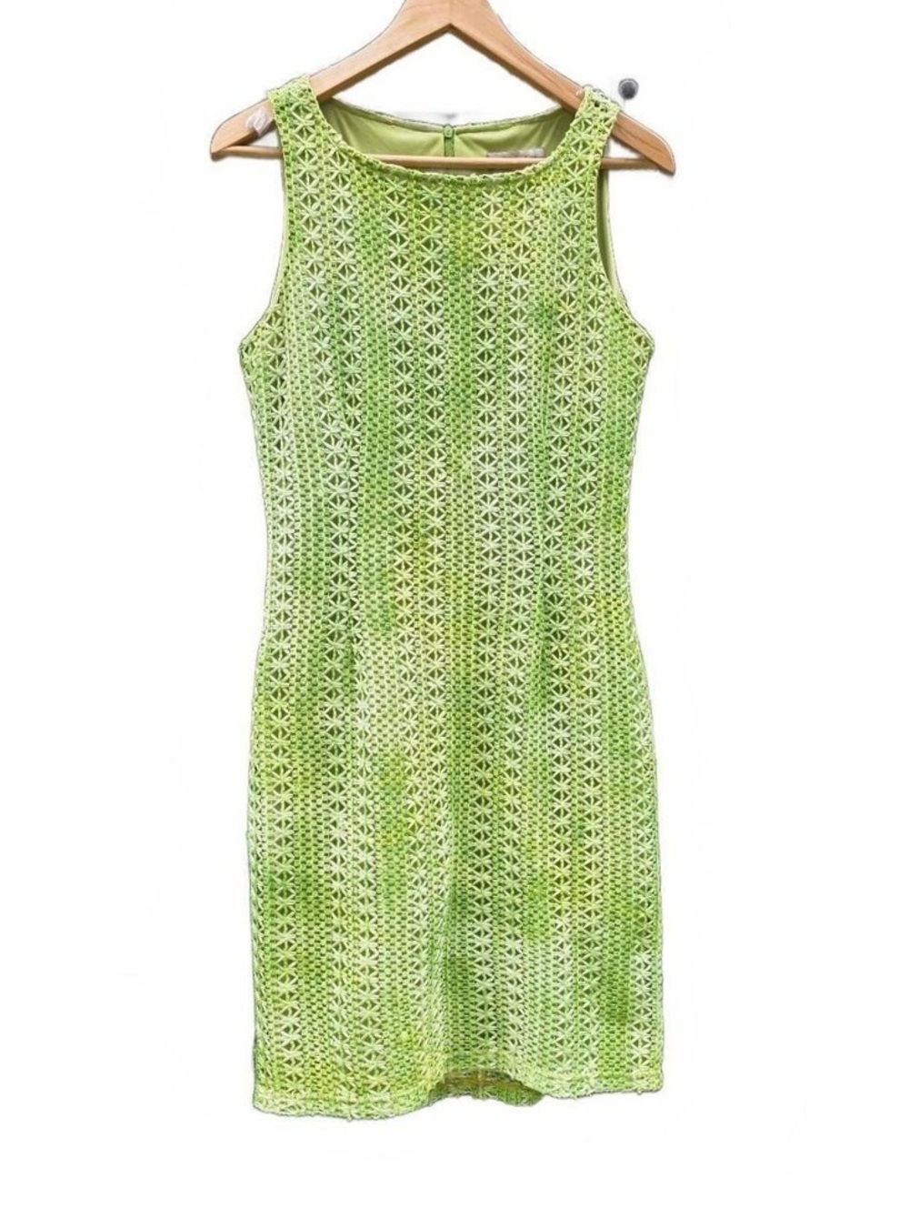 ð Tinkerbell Costume Awear Green Crochet Lace Dress Retro Mod Pixie Fairy M